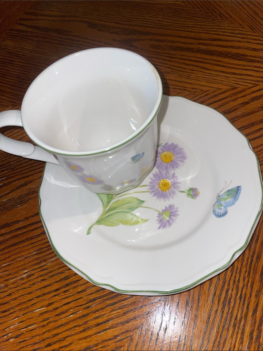 2002 Lara’s Garden American Atelier At Home Coffee Mug 5163 & matching plate